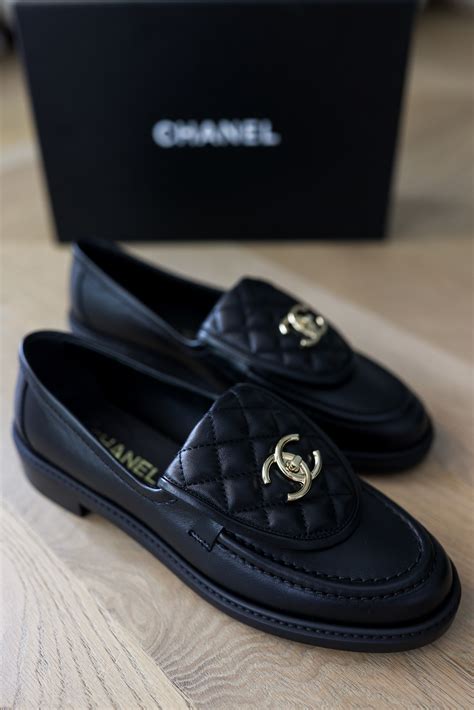 chanel loafer turnlock|authentic chanel loafers.